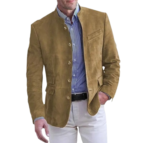 Luxevya Heritage Men’s Blazer – Suede Touch