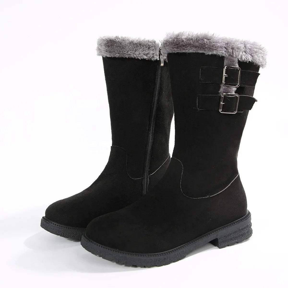 Cozy Winter Boots with Buckle