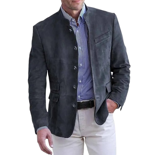 Luxevya Heritage Men’s Blazer – Suede Touch